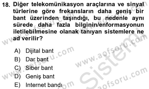 İletişim Sosyolojisi Dersi 2018 - 2019 Yılı 3 Ders Sınav Soruları 18. Soru
