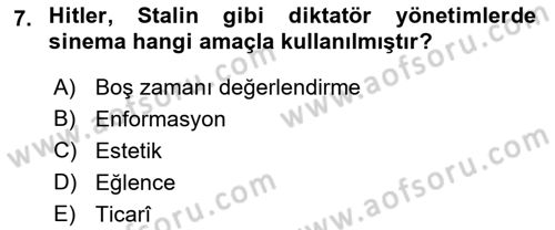 İletişim Sosyolojisi Dersi 2018 - 2019 Yılı 3 Ders Sınav Soruları 7. Soru