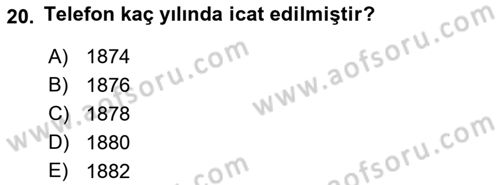 İletişim Sosyolojisi Dersi 2018 - 2019 Yılı (Final) Dönem Sonu Sınav Soruları 20. Soru