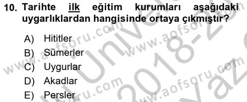 İletişim Sosyolojisi Dersi 2018 - 2019 Yılı Yaz Okulu Sınav Soruları 10. Soru