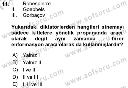 İletişim Sosyolojisi Dersi 2018 - 2019 Yılı Yaz Okulu Sınav Soruları 11. Soru
