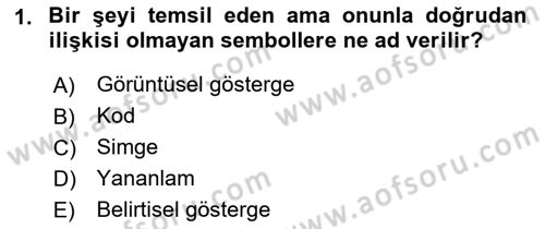İletişim Sosyolojisi Dersi 2019 - 2020 Yılı (Final) Dönem Sonu Sınav Soruları 1. Soru