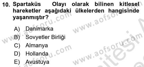 İletişim Sosyolojisi Dersi 2021 - 2022 Yılı (Vize) Ara Sınavı 10. Soru