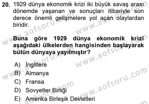 İletişim Sosyolojisi Dersi 2021 - 2022 Yılı (Vize) Ara Sınavı 20. Soru