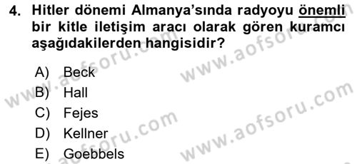 İletişim Sosyolojisi Dersi 2021 - 2022 Yılı Yaz Okulu Sınav Soruları 4. Soru