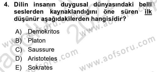 İletişim Sosyolojisi Dersi 2022 - 2023 Yılı (Vize) Ara Sınav Soruları 4. Soru