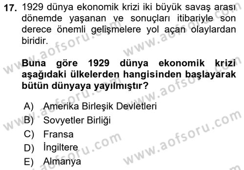 İletişim Sosyolojisi Dersi Ara Sınavı Deneme Sınav Soruları 17. Soru