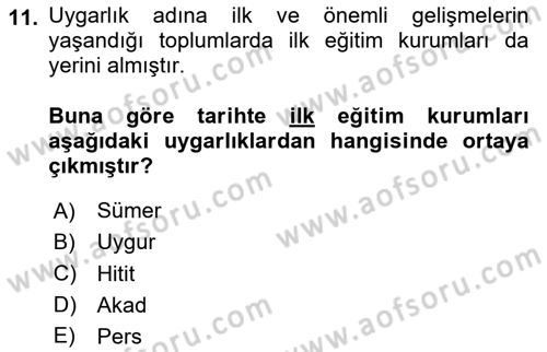 İletişim Sosyolojisi Dersi 2023 - 2024 Yılı Yaz Okulu Sınav Soruları 11. Soru
