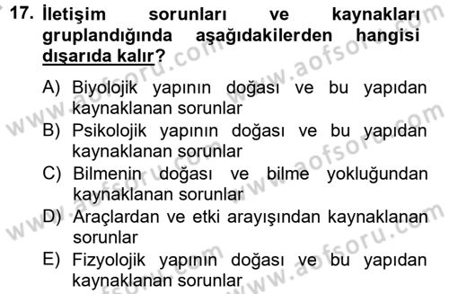 Medya Sosyolojisi Dersi 2012 - 2013 Yılı (Vize) Ara Sınav Soruları 17. Soru