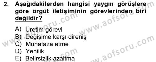 Medya Sosyolojisi Dersi 2012 - 2013 Yılı (Vize) Ara Sınav Soruları 2. Soru