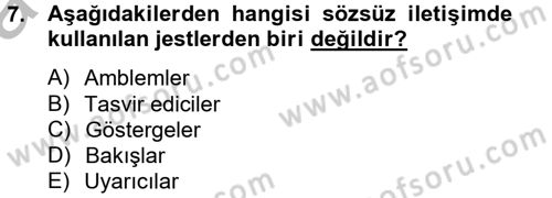 Medya Sosyolojisi Dersi 2012 - 2013 Yılı (Vize) Ara Sınav Soruları 7. Soru