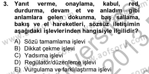 Medya Sosyolojisi Dersi 2012 - 2013 Yılı (Final) Dönem Sonu Sınav Soruları 3. Soru