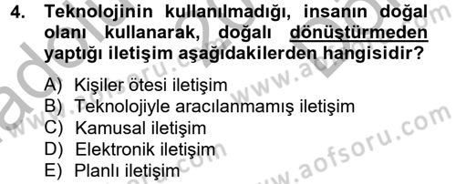 Medya Sosyolojisi Dersi 2012 - 2013 Yılı (Final) Dönem Sonu Sınav Soruları 4. Soru