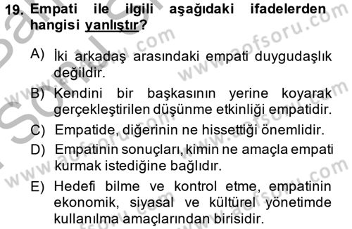 Medya Sosyolojisi Dersi 2013 - 2014 Yılı (Final) Dönem Sonu Sınav Soruları 19. Soru