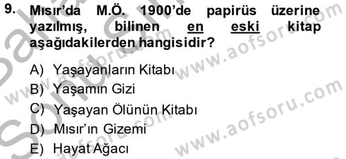 Medya Sosyolojisi Dersi 2013 - 2014 Yılı (Final) Dönem Sonu Sınav Soruları 9. Soru