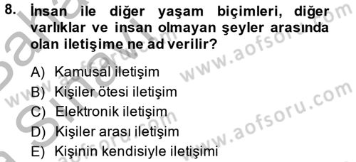 Medya Sosyolojisi Dersi 2014 - 2015 Yılı (Vize) Ara Sınavı 8. Soru