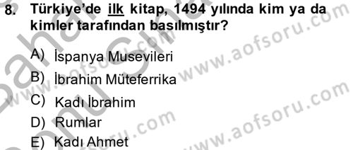Medya Sosyolojisi Dersi 2014 - 2015 Yılı (Final) Dönem Sonu Sınav Soruları 8. Soru