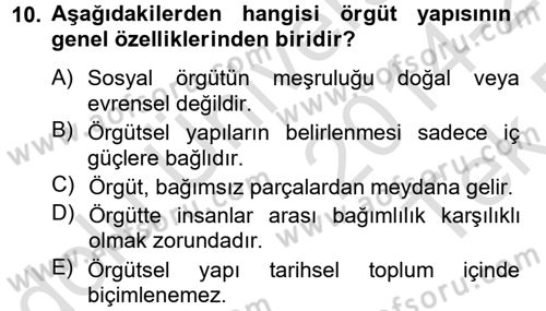 Medya Sosyolojisi Dersi 2014 - 2015 Yılı Tek Ders Sınav Soruları 10. Soru
