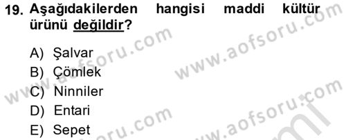 Medya Sosyolojisi Dersi 2014 - 2015 Yılı Tek Ders Sınav Soruları 19. Soru