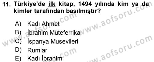 Medya Sosyolojisi Dersi 2015 - 2016 Yılı Tek Ders Sınav Soruları 11. Soru