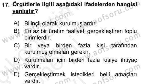 Medya Sosyolojisi Dersi 2015 - 2016 Yılı Tek Ders Sınav Soruları 17. Soru