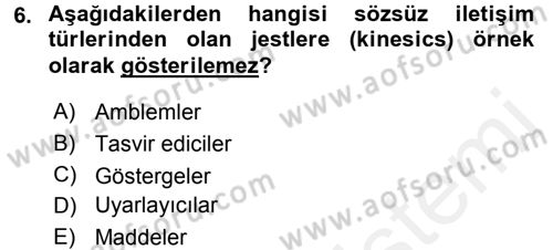 Medya Sosyolojisi Dersi 2015 - 2016 Yılı Tek Ders Sınav Soruları 6. Soru