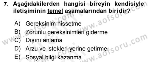Medya Sosyolojisi Dersi 2015 - 2016 Yılı Tek Ders Sınav Soruları 7. Soru