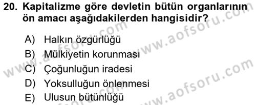 Medya Sosyolojisi Dersi 2016 - 2017 Yılı 3 Ders Sınavı 20. Soru