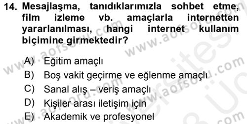 Medya Sosyolojisi Dersi 2017 - 2018 Yılı 3 Ders Sınav Soruları 14. Soru