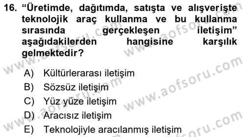 Medya Sosyolojisi Dersi 2017 - 2018 Yılı 3 Ders Sınav Soruları 16. Soru