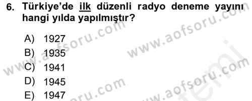 Medya Sosyolojisi Dersi 2017 - 2018 Yılı 3 Ders Sınav Soruları 6. Soru