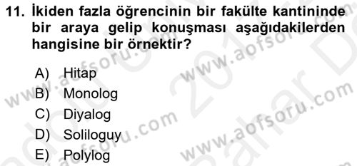 Medya Sosyolojisi Dersi 2017 - 2018 Yılı (Vize) Ara Sınav Soruları 11. Soru