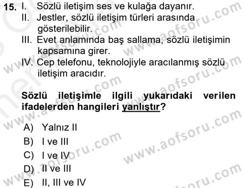 Medya Sosyolojisi Dersi 2017 - 2018 Yılı (Vize) Ara Sınav Soruları 15. Soru