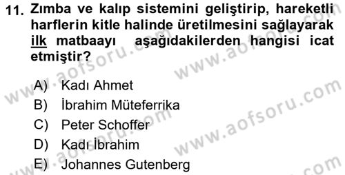 Medya Sosyolojisi Dersi 2017 - 2018 Yılı (Final) Dönem Sonu Sınav Soruları 11. Soru