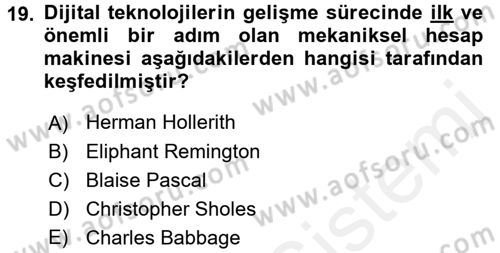 Medya Sosyolojisi Dersi 2017 - 2018 Yılı (Final) Dönem Sonu Sınav Soruları 19. Soru