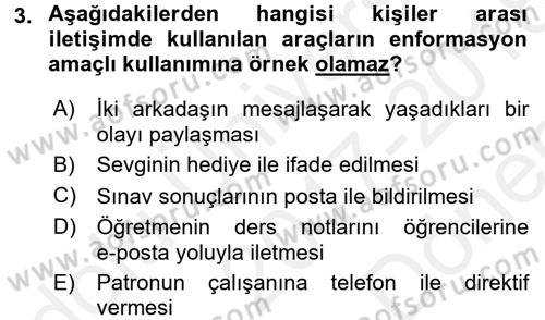 Medya Sosyolojisi Dersi 2017 - 2018 Yılı (Final) Dönem Sonu Sınav Soruları 3. Soru