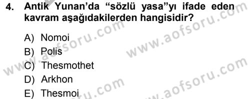 Hukuk Sosyolojisi Dersi 2012 - 2013 Yılı (Vize) Ara Sınav Soruları 4. Soru