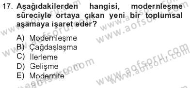 Hukuk Sosyolojisi Dersi 2012 - 2013 Yılı Tek Ders Sınav Soruları 17. Soru