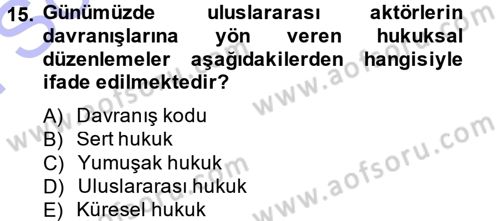 Hukuk Sosyolojisi Dersi 2013 - 2014 Yılı (Final) Dönem Sonu Sınav Soruları 15. Soru