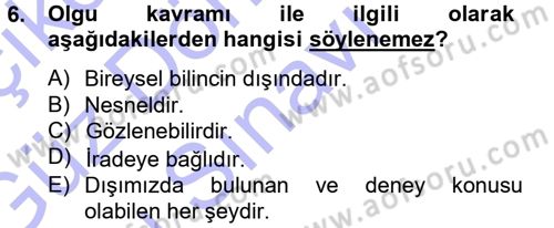 Hukuk Sosyolojisi Dersi 2013 - 2014 Yılı (Final) Dönem Sonu Sınav Soruları 6. Soru