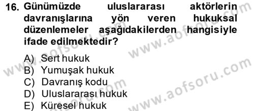 Hukuk Sosyolojisi Dersi 2014 - 2015 Yılı (Final) Dönem Sonu Sınav Soruları 16. Soru