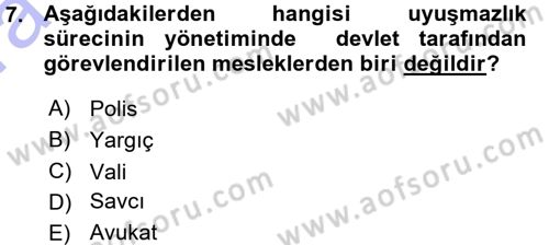 Hukuk Sosyolojisi Dersi Ara Sınavı Deneme Sınav Soruları 7. Soru