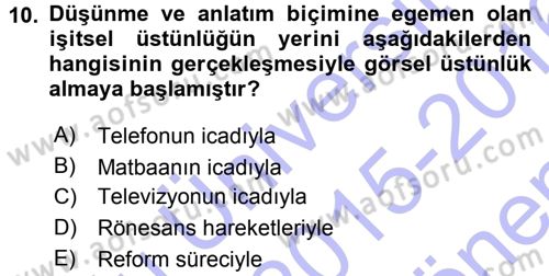 Hukuk Sosyolojisi Dersi 2015 - 2016 Yılı (Final) Dönem Sonu Sınav Soruları 10. Soru