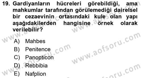 Hukuk Sosyolojisi Dersi 2015 - 2016 Yılı (Final) Dönem Sonu Sınav Soruları 19. Soru