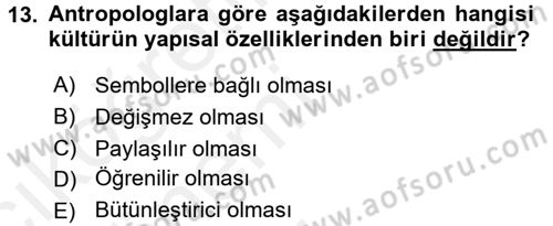 Hukuk Sosyolojisi Dersi 2015 - 2016 Yılı Tek Ders Sınav Soruları 13. Soru