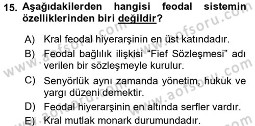 Hukuk Sosyolojisi Dersi 2015 - 2016 Yılı Tek Ders Sınav Soruları 15. Soru