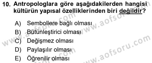 Hukuk Sosyolojisi Dersi 2016 - 2017 Yılı 3 Ders Sınav Soruları 10. Soru