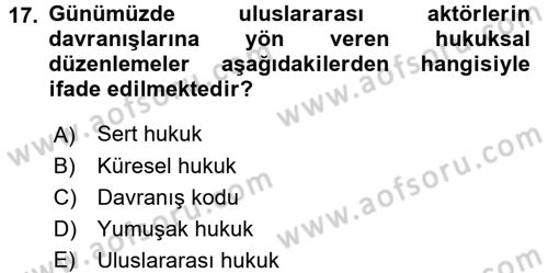 Hukuk Sosyolojisi Dersi 2016 - 2017 Yılı 3 Ders Sınav Soruları 17. Soru