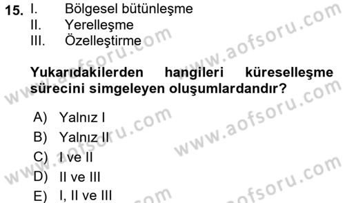 Hukuk Sosyolojisi Dersi 2016 - 2017 Yılı (Final) Dönem Sonu Sınav Soruları 15. Soru