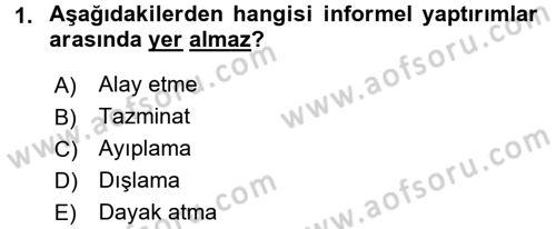 Hukuk Sosyolojisi Dersi Ara Sınavı Deneme Sınav Soruları 1. Soru